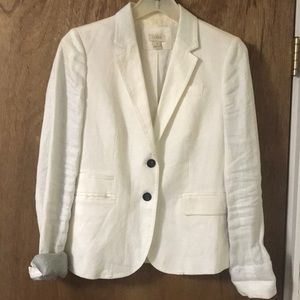 White Linen Blazer